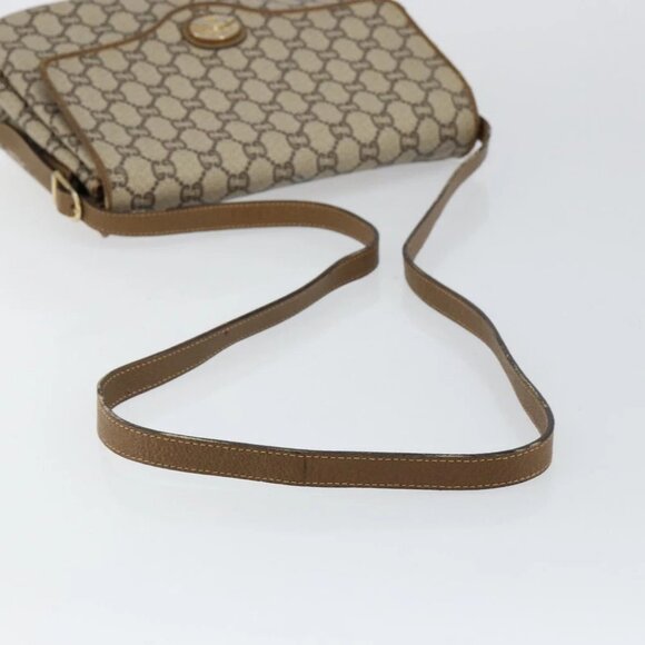 GUCCI GG PLUS Canvas Shoulder Bag PVC Leather Beige - Picture 7 of 16